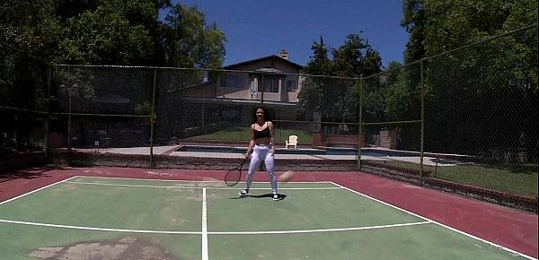  Katrina Jade Tennis Court POV Blowjob
